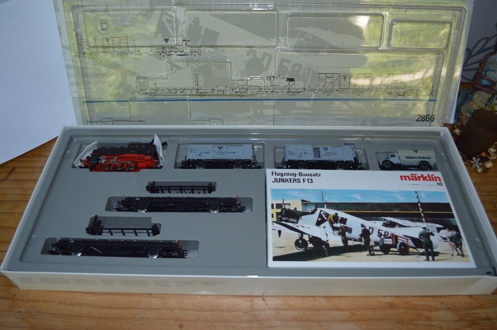 Märklin 2866 : Junkers set : locomotive avec wagons et avion, Analogique, Enlèvement ou Envoi, Courant alternatif, Comme neuf