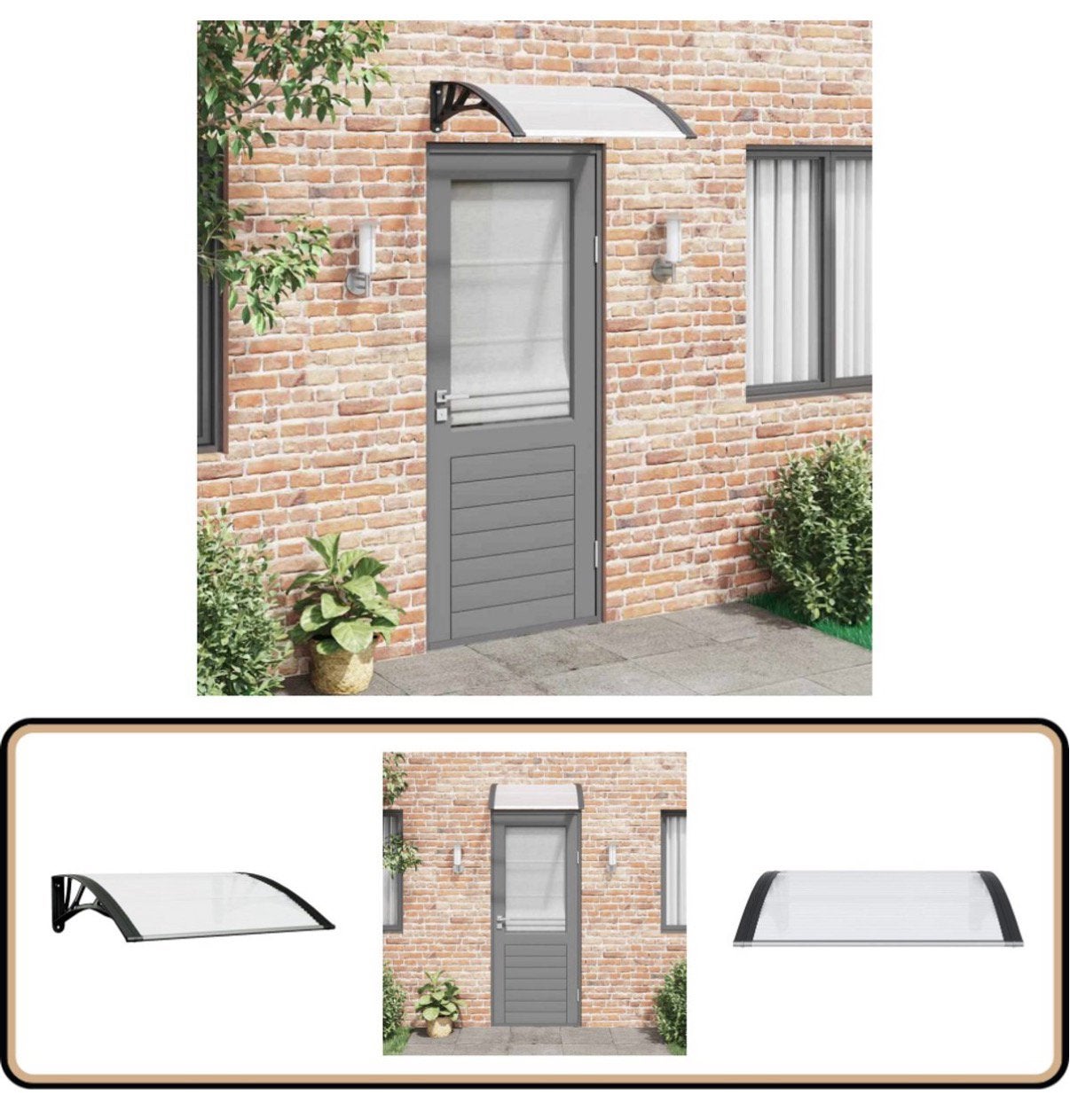 vidaXL Deurluifel / Voordeuruifel 80 x 75cm, Tuin en Terras, Overkappingen, Ophalen, Nieuw