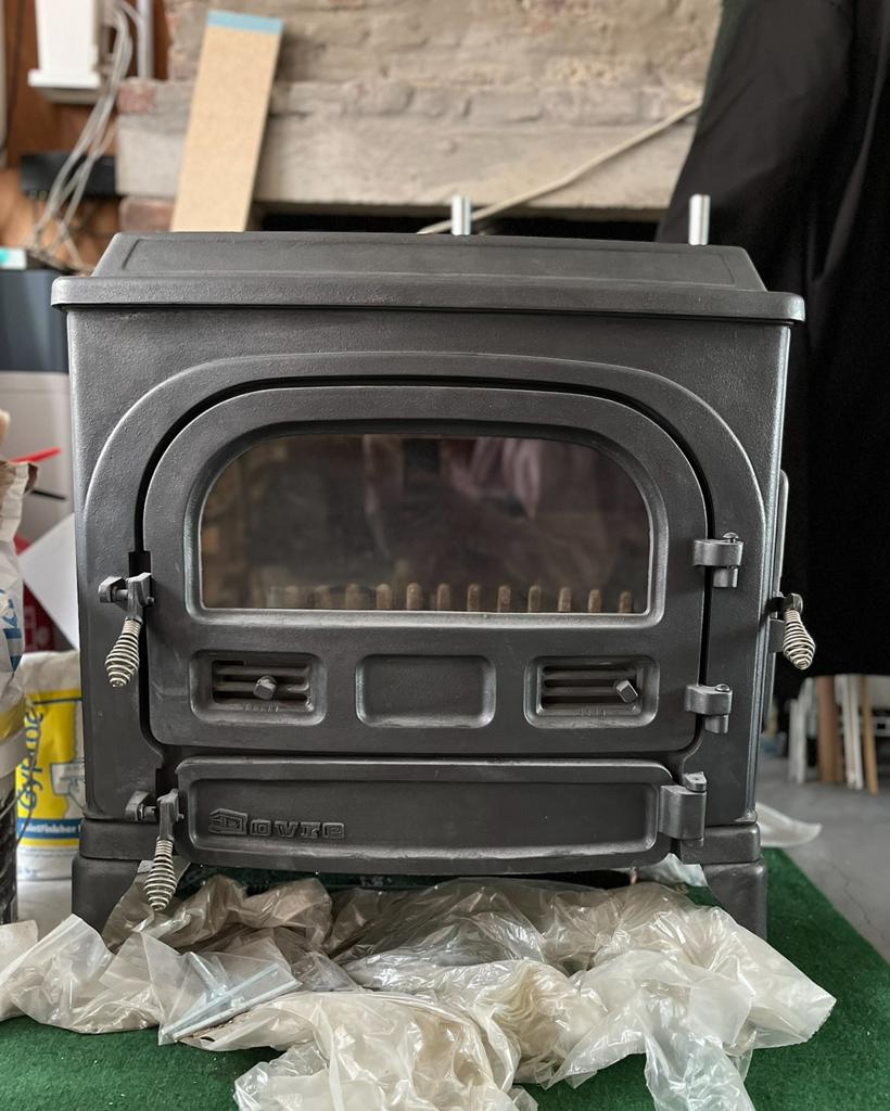 Dovre gietijzeren kachel, Huis en Inrichting, Kachels, Ophalen, Gebruikt, Houtkachel, Vrijstaand