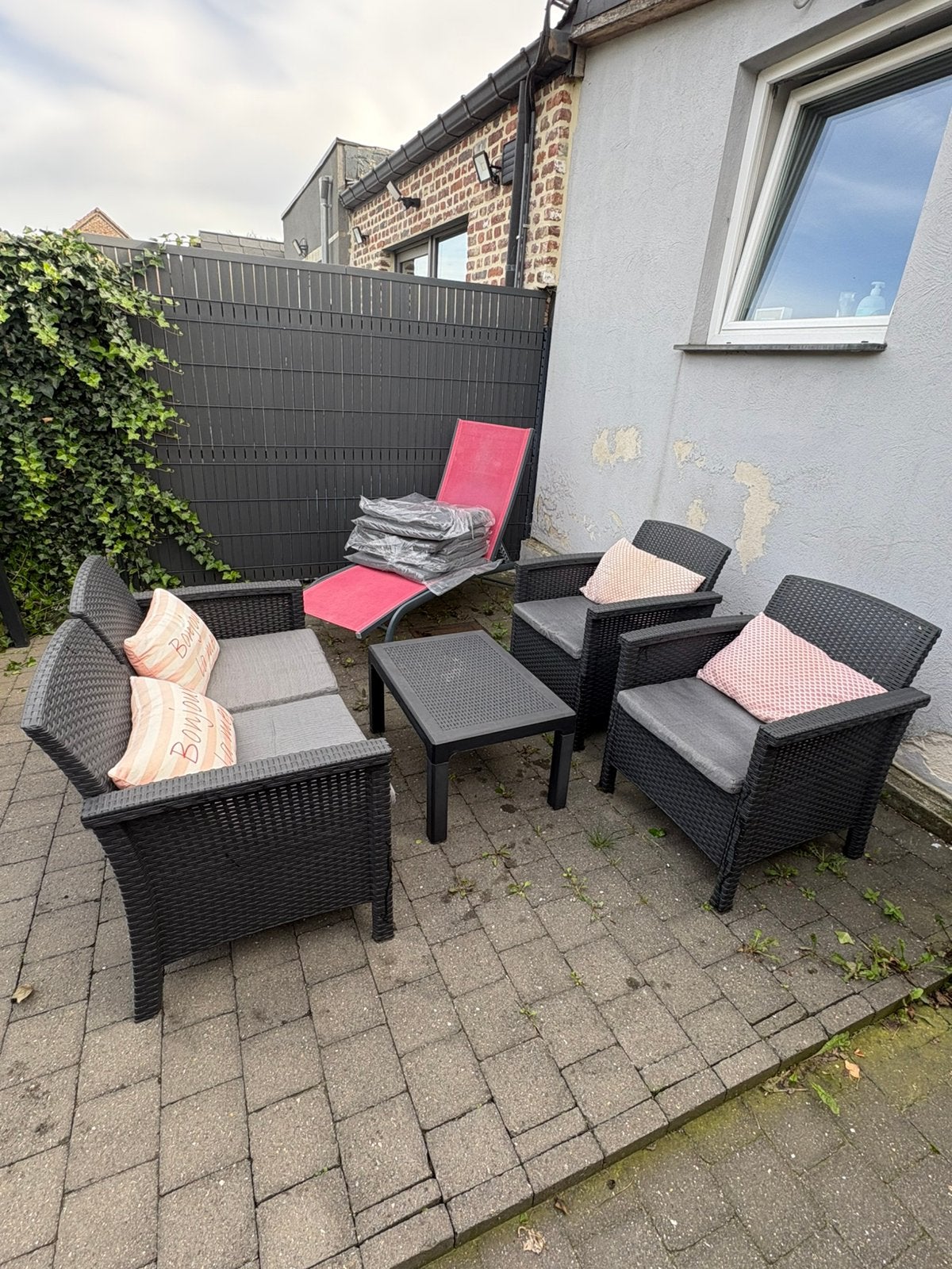 Salon de jardin, 5 places, Salons de jardin, Synthétique, Enlèvement