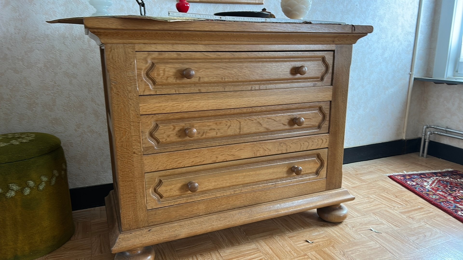 Commode en chêne massif, Maison & Meubles, Enlèvement, Comme neuf