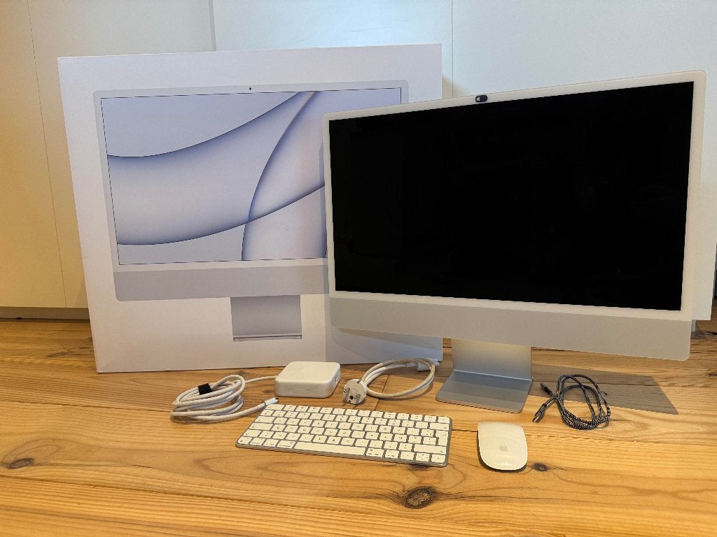 Apple iMac M1 Silver 8cpu/7gpu/8gb/256gb, Informatique & Logiciels, 256 GB, IMac, Enlèvement, Utilisé