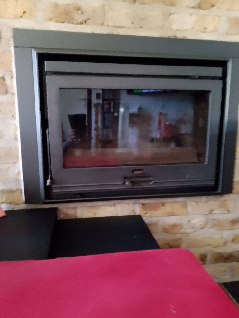 Kachel merk Ovne, Maison & Meubles, Poêles, Utilisé, Encastré, Poêle à bois, Bois, Enlèvement
