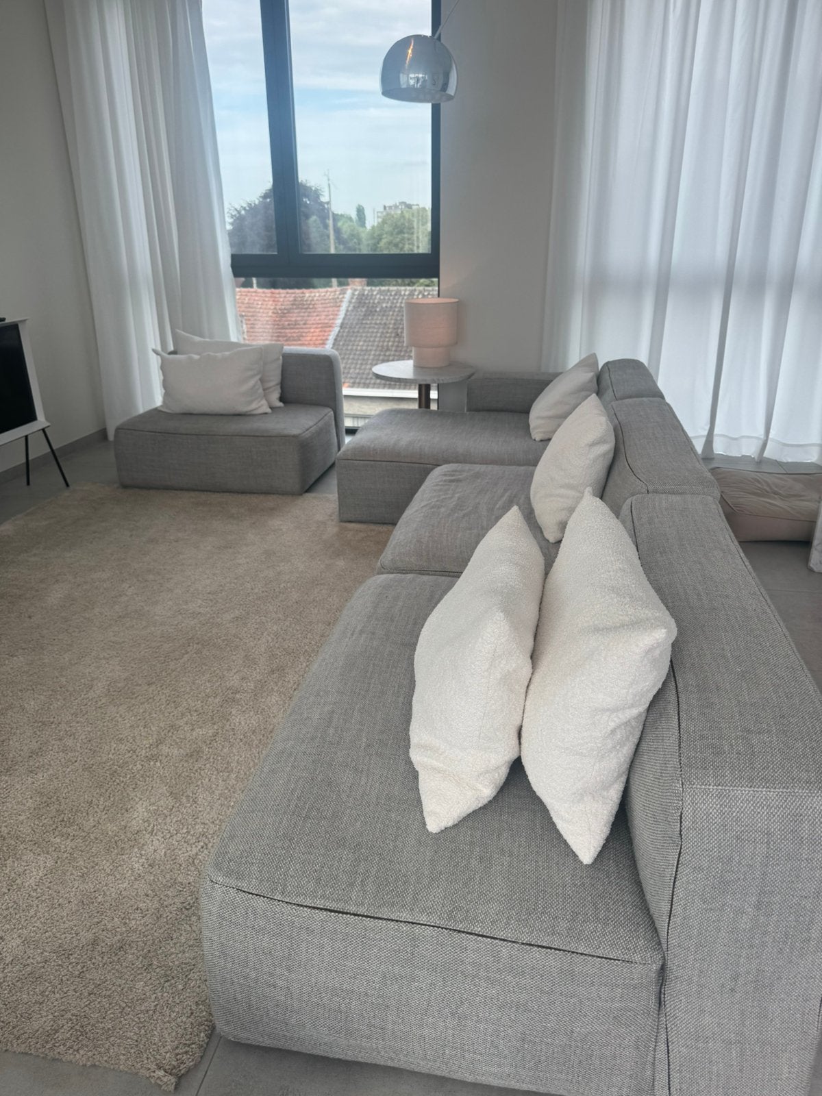Salon te koop, Huis en Inrichting, Zetels | Complete zithoeken, Ophalen, Gebruikt, Stof