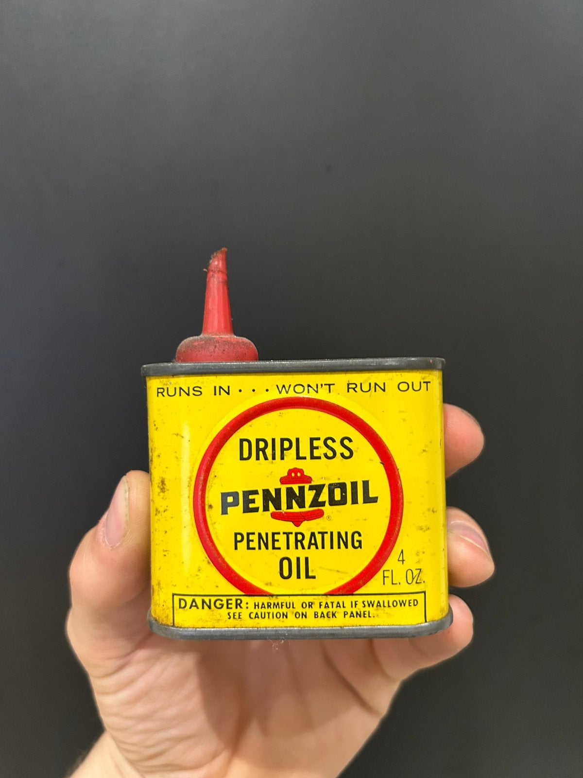 Burette d’huile bidon olieblik olie blik oil can Pennzoil, Enlèvement ou Envoi