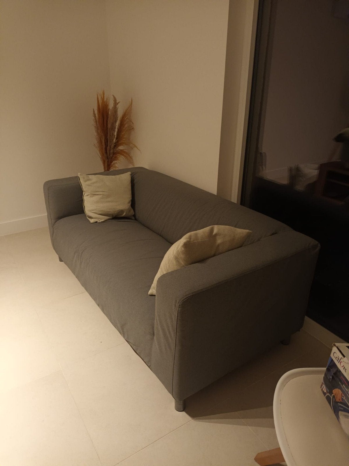 Grijze zetel, Ophalen, Gebruikt, 150 tot 200 cm, Tweepersoons