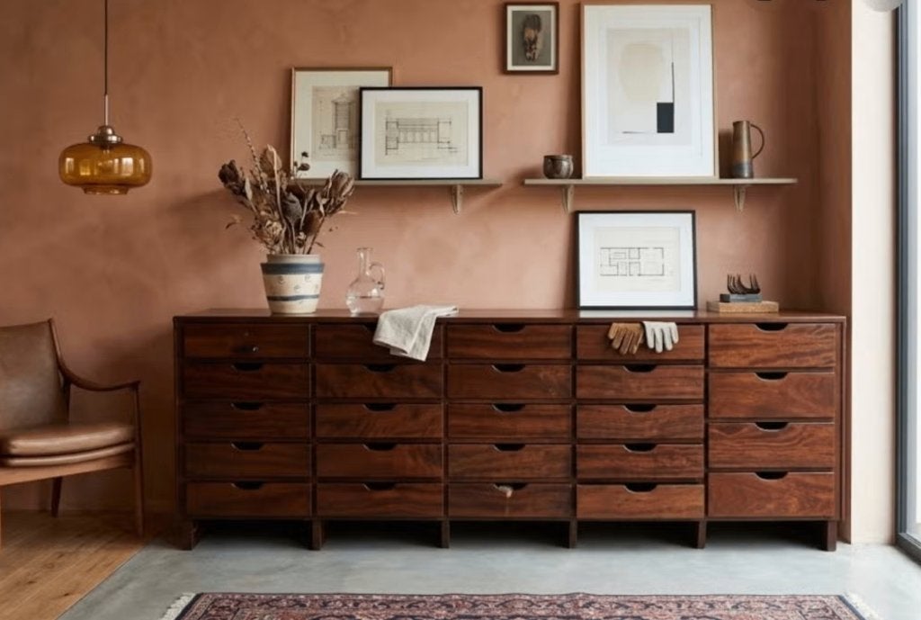 XL vintage apothekerskast toonbank dressoir, Ophalen, Gebruikt