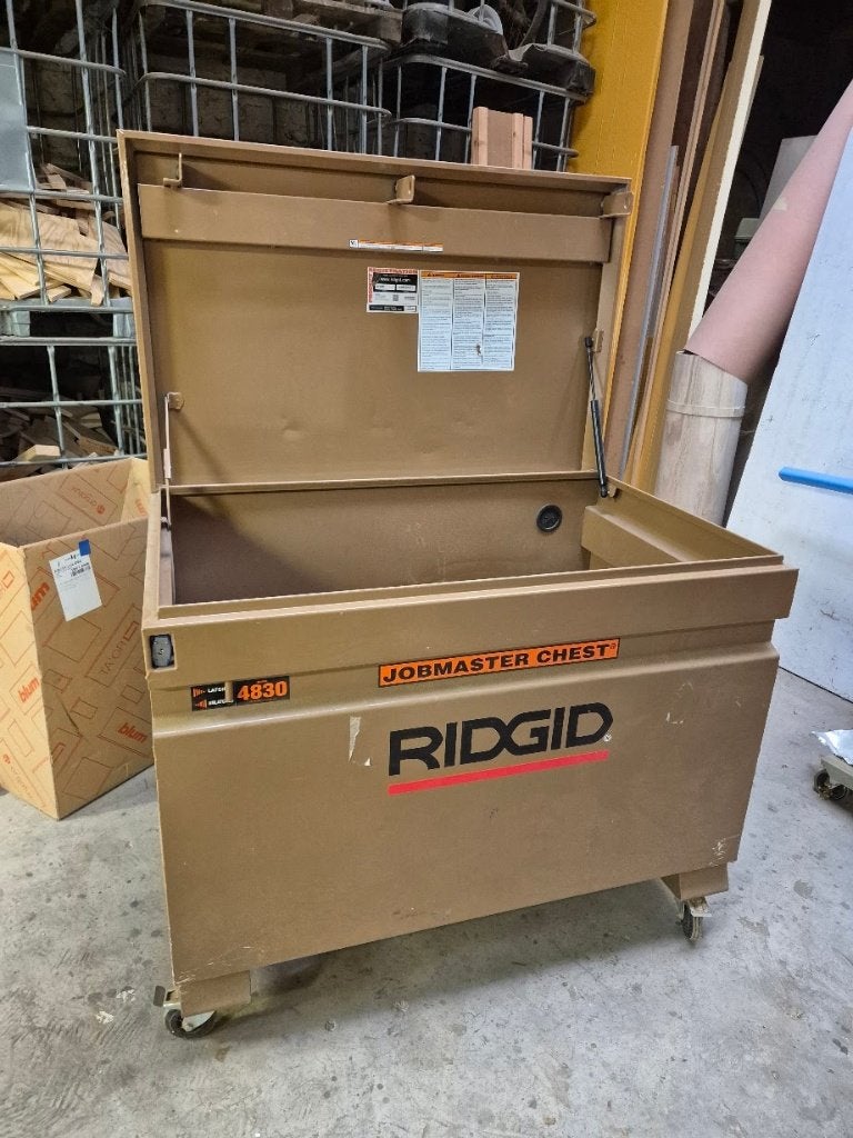 coffre de chantier RIDGID JOBMASTER 4830 complet, Enlèvement, Utilisé