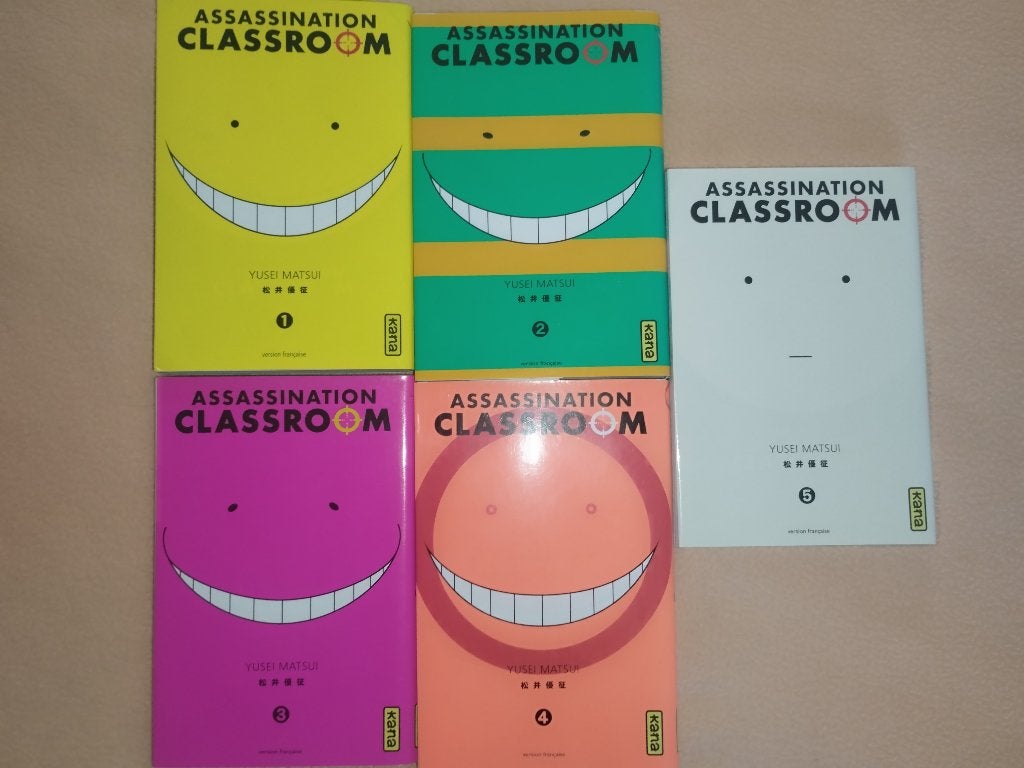 Lot Mangas Assassination Classroom 1 à 5 (État Neuf), Livres, Série complète ou Série, Enlèvement, Neuf