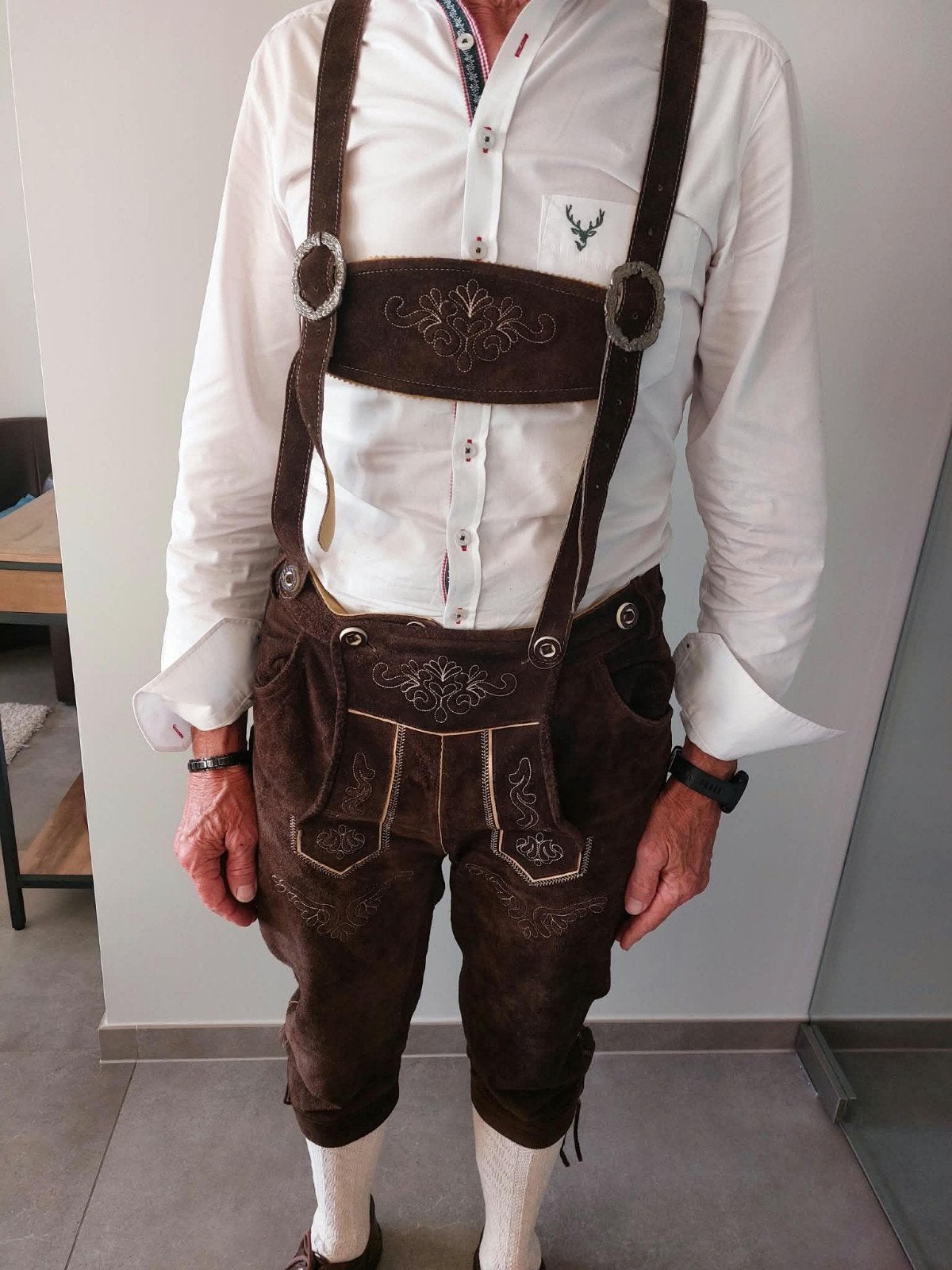 Lederhouse te koop, Ophalen, Zo goed als nieuw, Maat 48/50 (M)