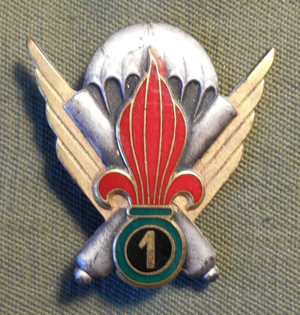 LEGION ETRANGERE / 1er Cie de mortier lourd para. / 1er BEP., Verzamelen, Verzenden, Landmacht, Embleem of Badge