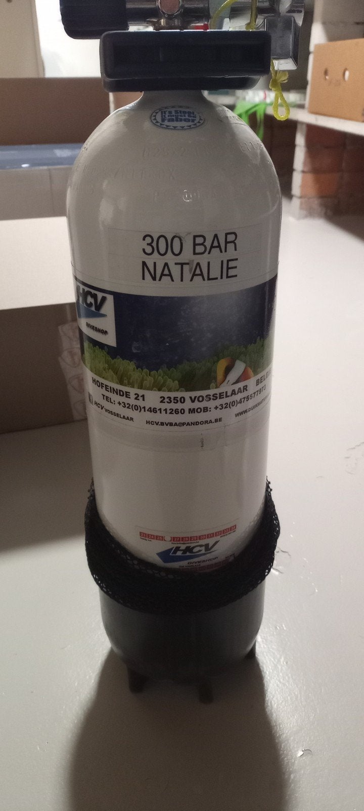 duikfles 300 bar 10 liter, Ophalen