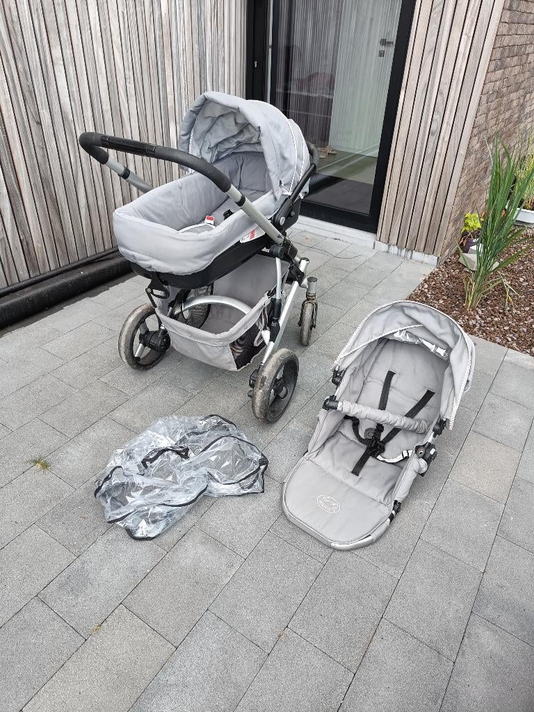Kinderwagen draagmand kinderzitje, Kinderen en Baby's, Kinderwagens en Combinaties, Gebruikt, Combiwagen, Verstelbare duwstang