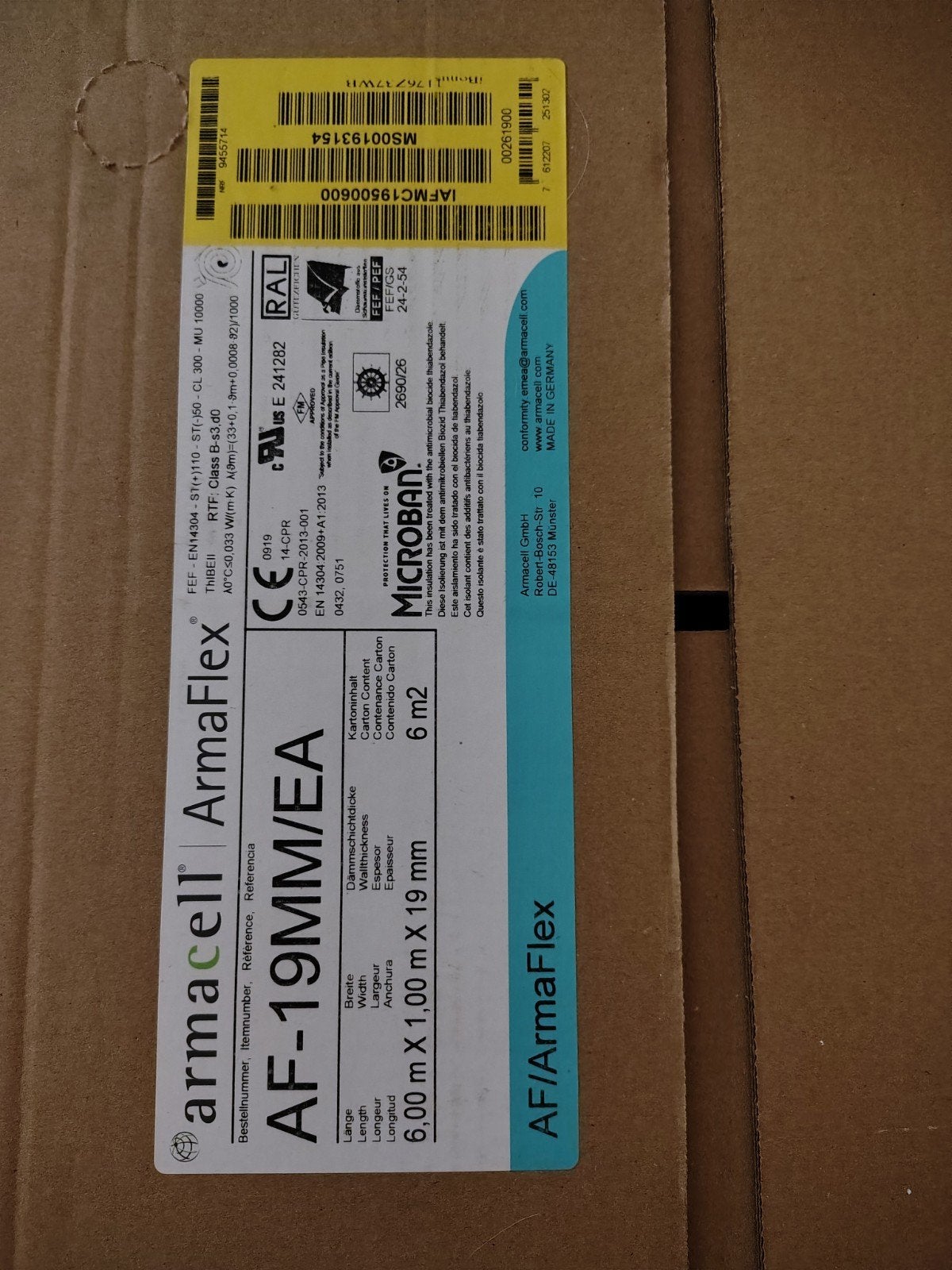 Armaflex 19 mm gloednieuw, Auto diversen, Auto-accessoires, Ophalen, Nieuw