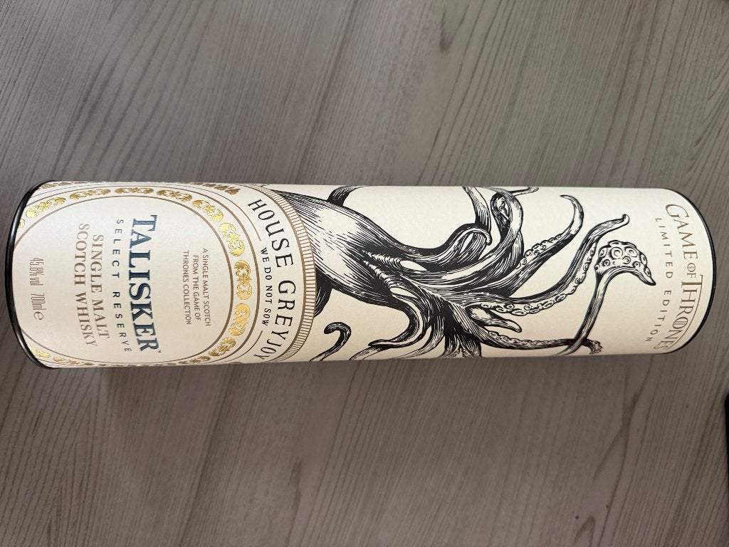 Talisker Select Game Of Thrones House Of Greyjoy, Verzamelen, Wijnen, Ophalen of Verzenden, Nieuw, Overige gebieden, Overige typen