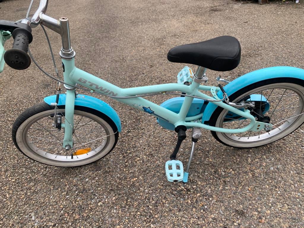 B’TWİN blauw Kinderfiets, Fietsen en Brommers, Fietsen | Kinderfietsjes, Ophalen, Zo goed als nieuw