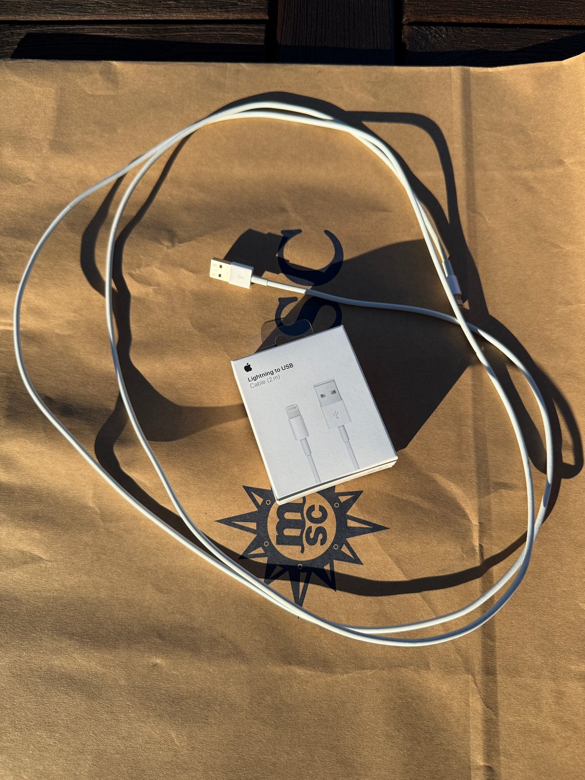 Originele Apple Lightning To USB A Kabel 2 Meter, Lightning, Zo goed als nieuw, Oplaadkabel, Apple