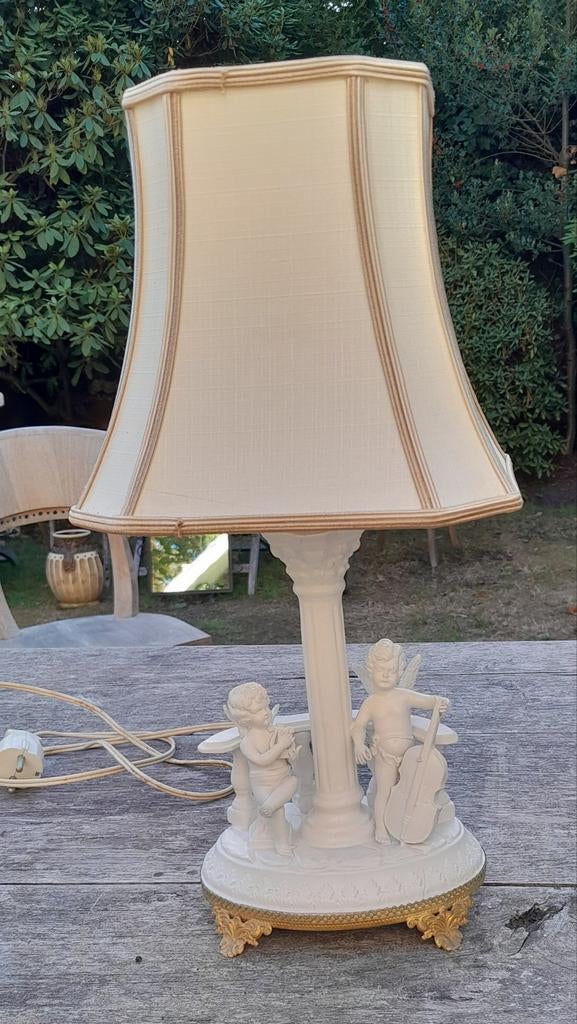 Prachtig lampje met engelen..., Antiek en Kunst, Ophalen