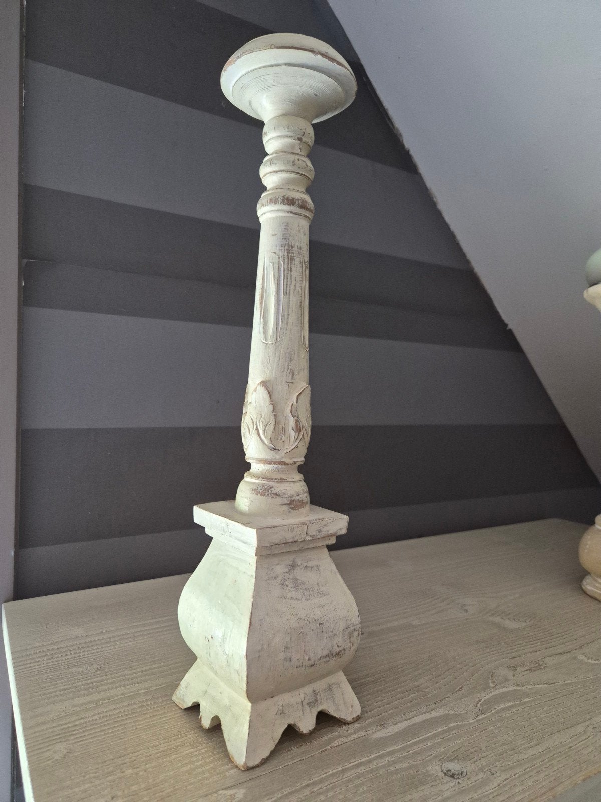 houten kaarshouder, Ophalen of Verzenden, Hout, Kaars