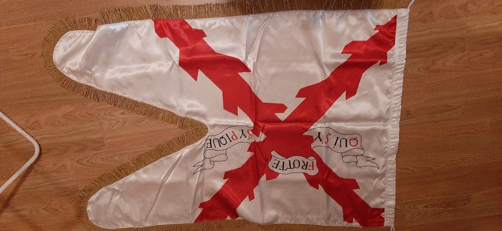 Vlag van Leon Degrelle REX., Collections, Enlèvement ou Envoi, Autres, Drapeau ou Bannière