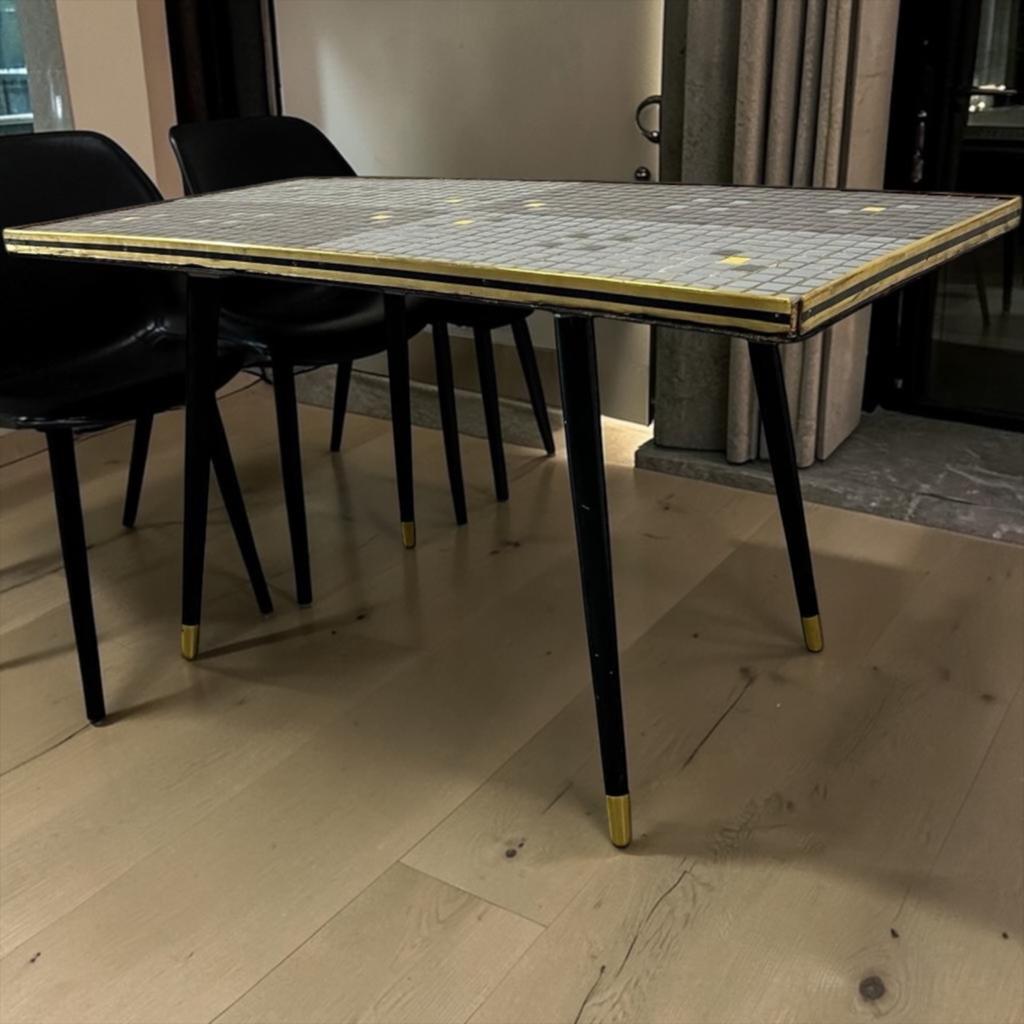 table basse/table d'appoint en mosaïque vintage, Antiquités & Art, Envoi