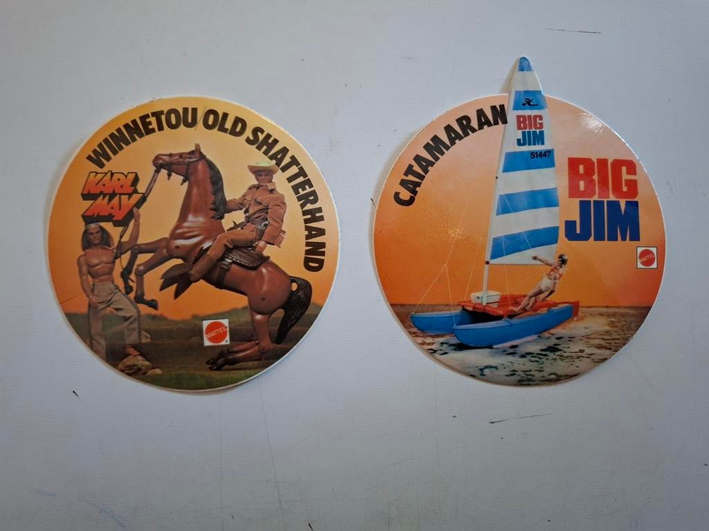 Martel 2 stickers Winnetou Old Shatterhand Big Jim, Ophalen of Verzenden, Nieuw, Merk