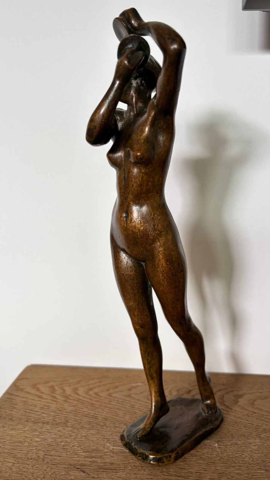 Prachtig gesigneerd bronzen beeldje Edward Melis, Antiek en Kunst, Ophalen, Art deco, Brons, Beeld