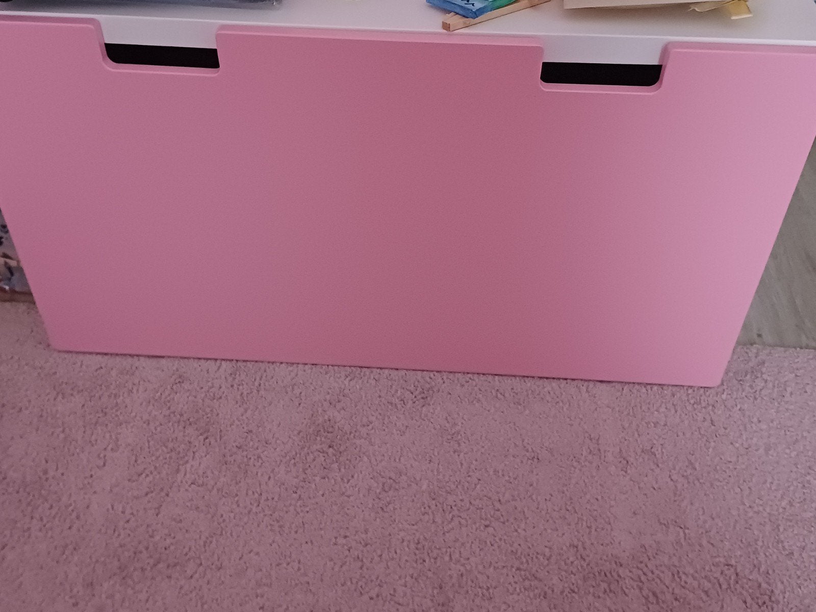 Roze speelgoedkist met zitbank, Kinderen en Baby's, Ophalen