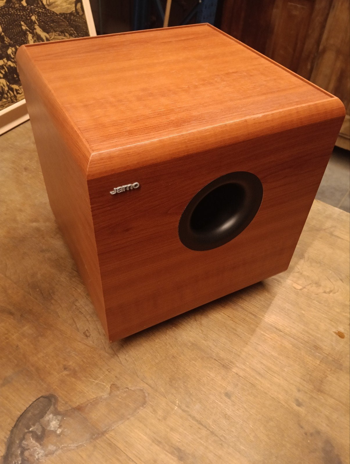 Jamo s40 sub , actieve subwoofer perfecte staat, Audio, Tv en Foto, Ophalen, Subwoofer, Jamo
