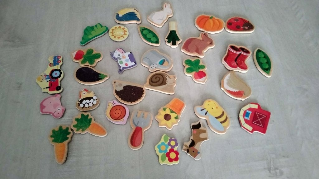 magneten dieren fruit groenten 30 stuks / speelgoed, Kinderen en Baby's, Speelgoed | Educatief en Creatief, Ophalen of Verzenden