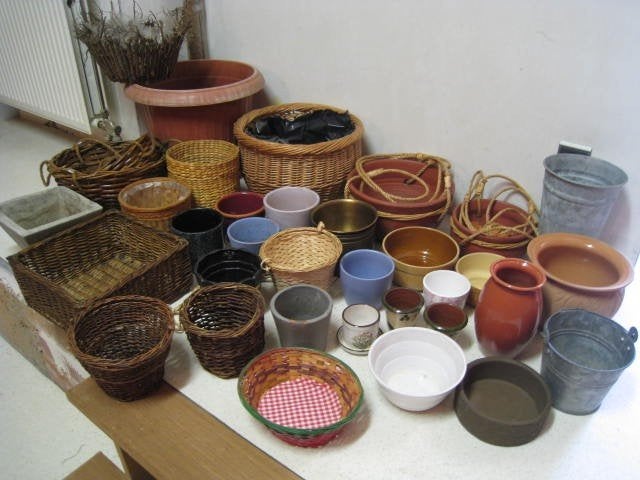 Set bloempotten, 34 stuks, ook per stuk te koop, Tuin en Terras, Bloempotten, Ophalen, Aardewerk, Binnen