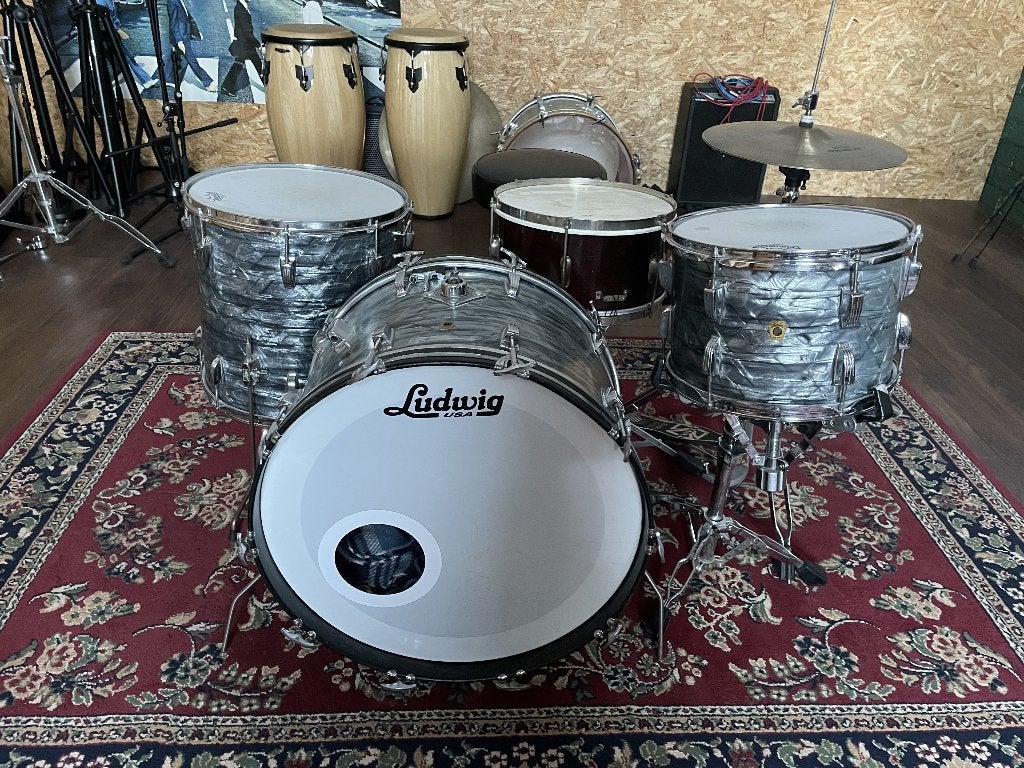 Ludwig 1966 22/13/16 Sky blue pearl, Musique & Instruments, Enlèvement, Utilisé, Ludwig