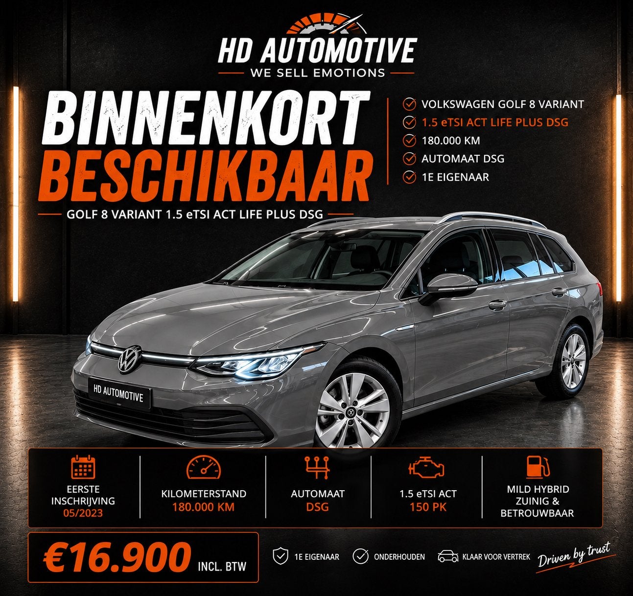 VW Golf 8 Break 1.5 eTSI ACT Life Plus DSG | 2023 | 150 CV, Autos, Volkswagen, Achat, Entreprise, Garantie prolongée, Entretenue par le concessionnaire