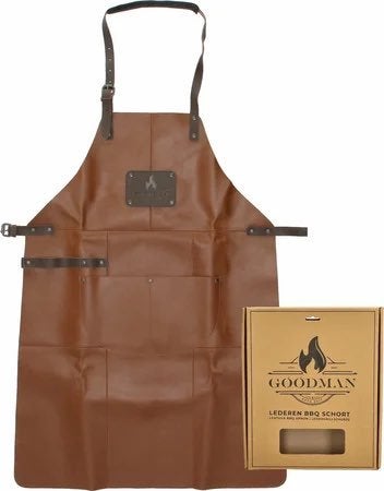 Goodman BBQ schort leder cognac NIEUW, Ophalen, Nieuw, Goodman