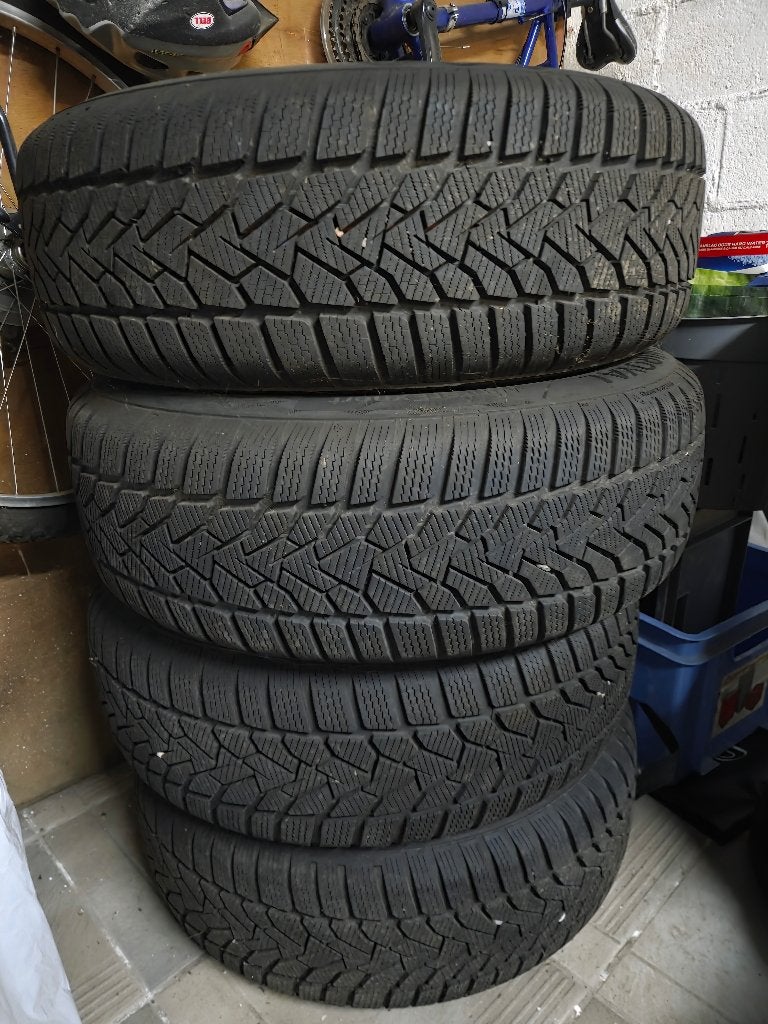 4 pneus hiver sur Jantes, Ophalen, 16 inch, Winterbanden, Band(en)
