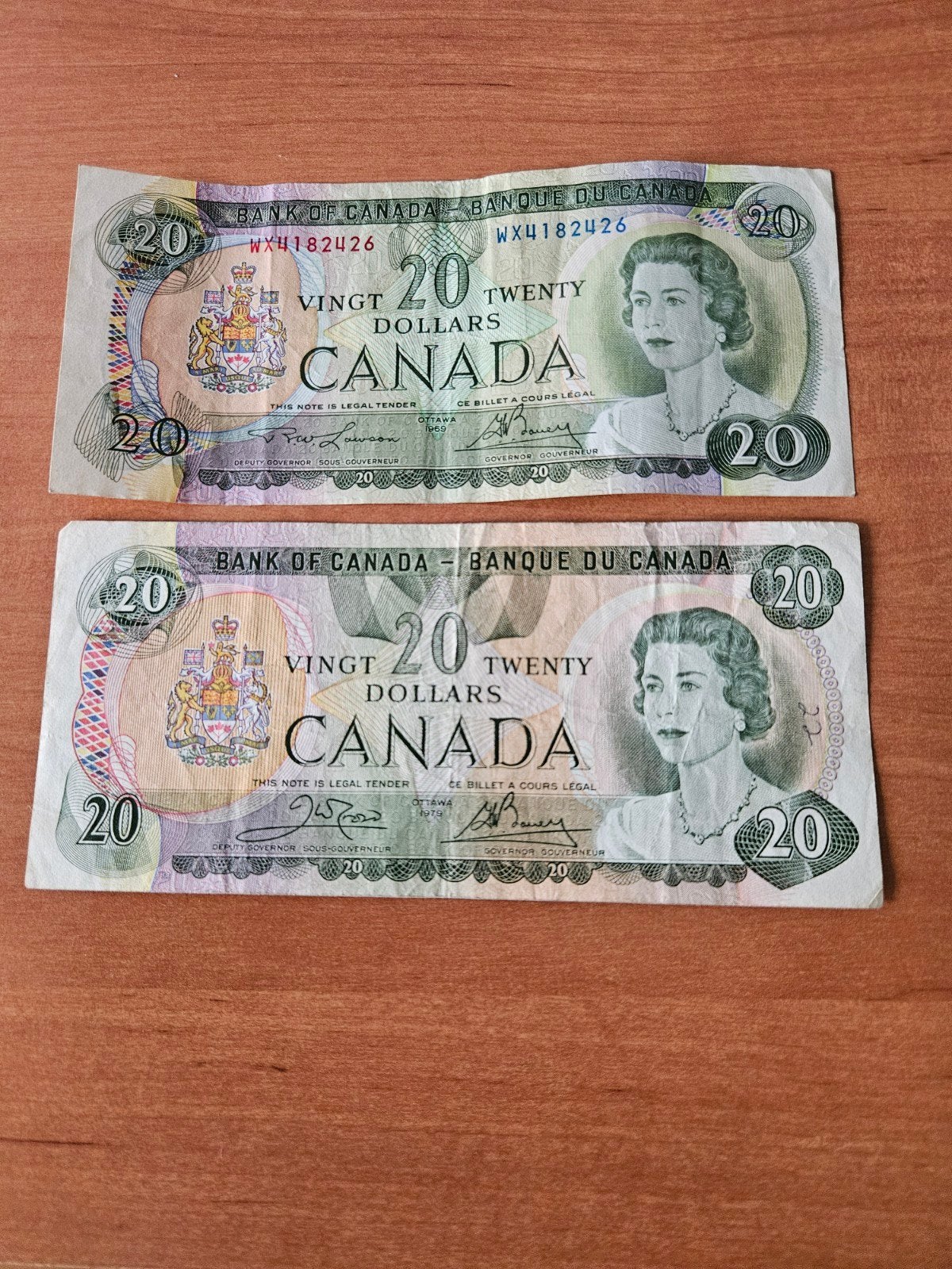 2 x 20 dollars Canada, série d'années 1969/1979, Enlèvement ou Envoi, Amérique du Nord, Série