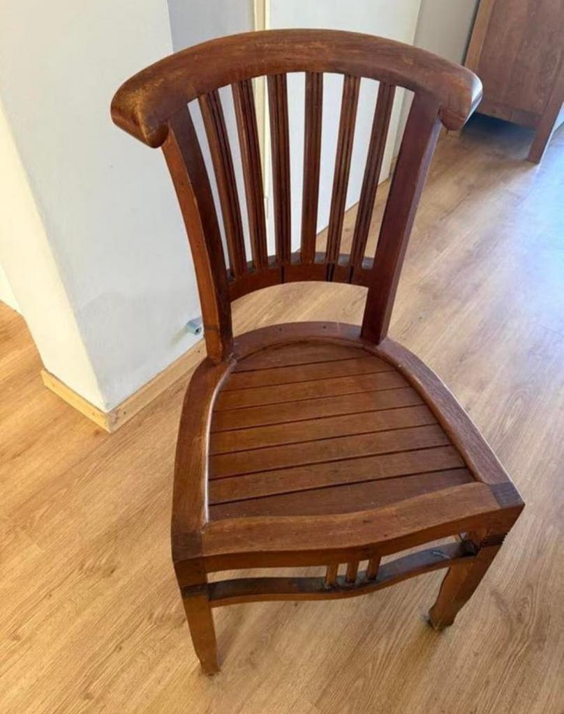8 eetkamerstoelen teakhout, Enlèvement