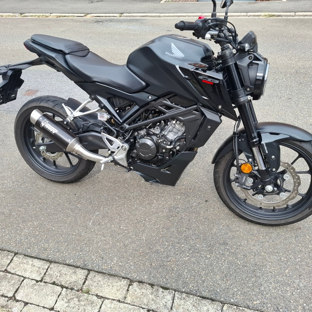 Honda cb125r black + ligne Mivv, ABS, Occasion, Permis Moto A1 minimum, Particulier