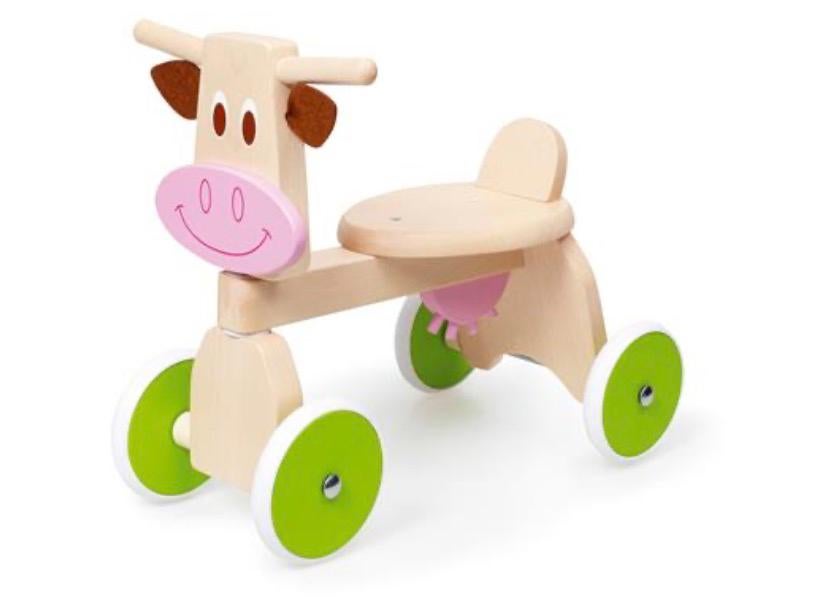 Superbe trotteur vélo vache en bois neuf !, Enlèvement, Comme neuf