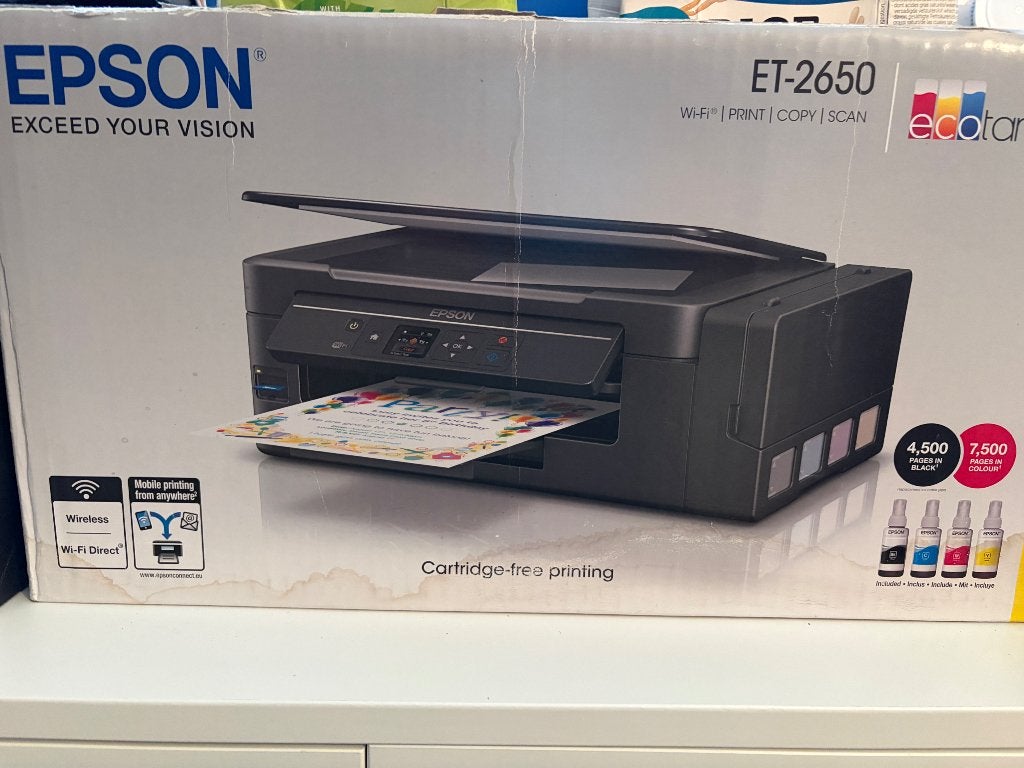 kleurenprinter Epson ET 2650, Computers en Software, Printers, Gebruikt, Printer, Ingebouwde Wi-Fi, Ophalen