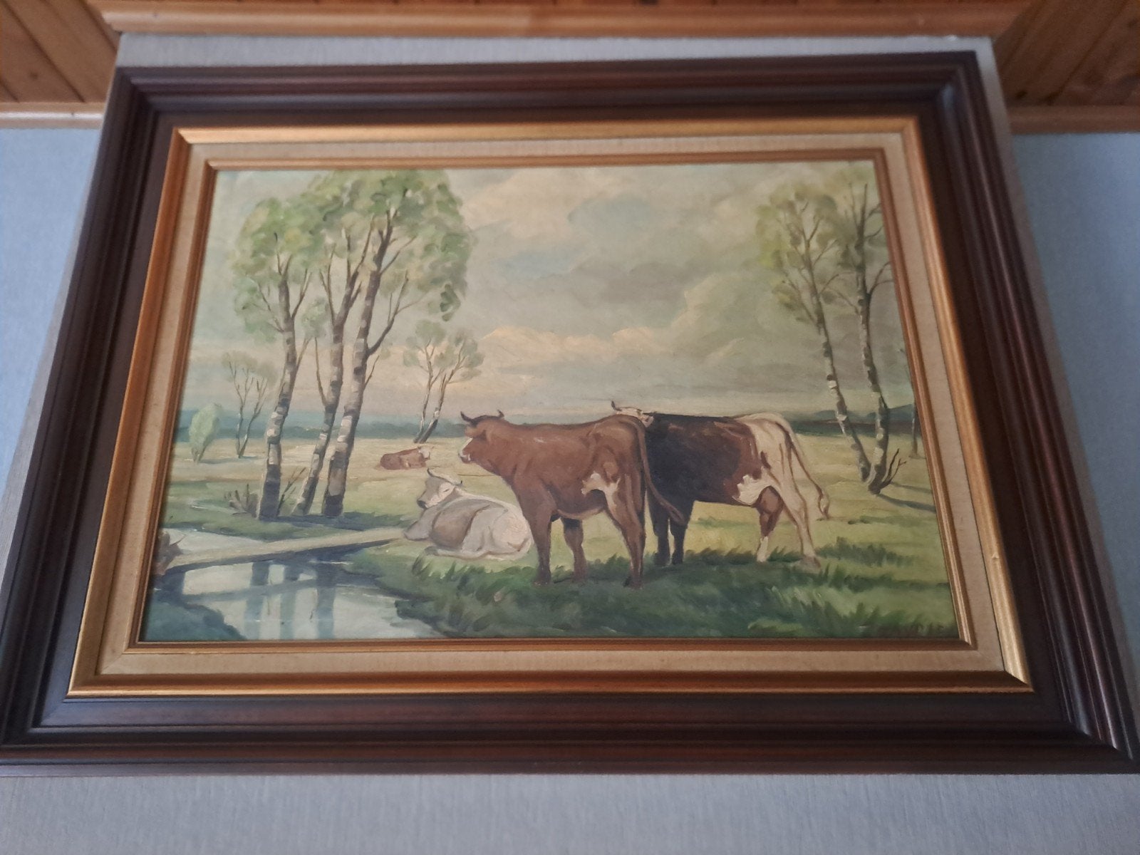 schilderij met koeien, Ophalen