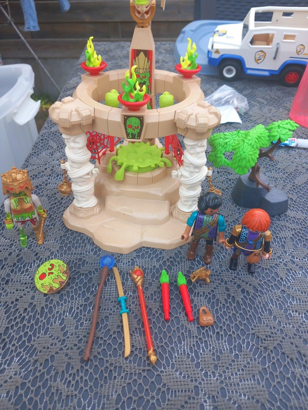 Playmobil tempel 70751, Ophalen