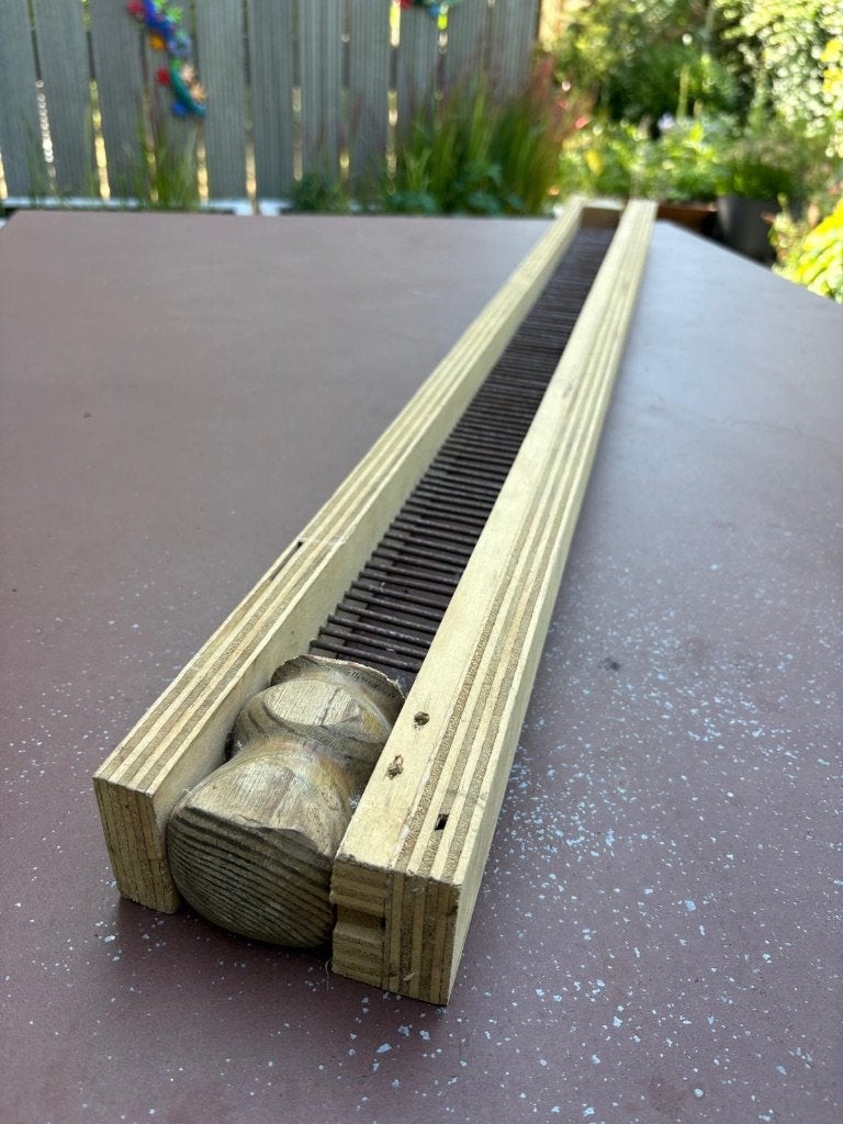 Grote houten scheerkam / kettingkam / weefkam weefgetouw, Hobby en Vrije tijd, Spinnewielen en Spinnen, Ophalen, Gebruikt, Overige typen