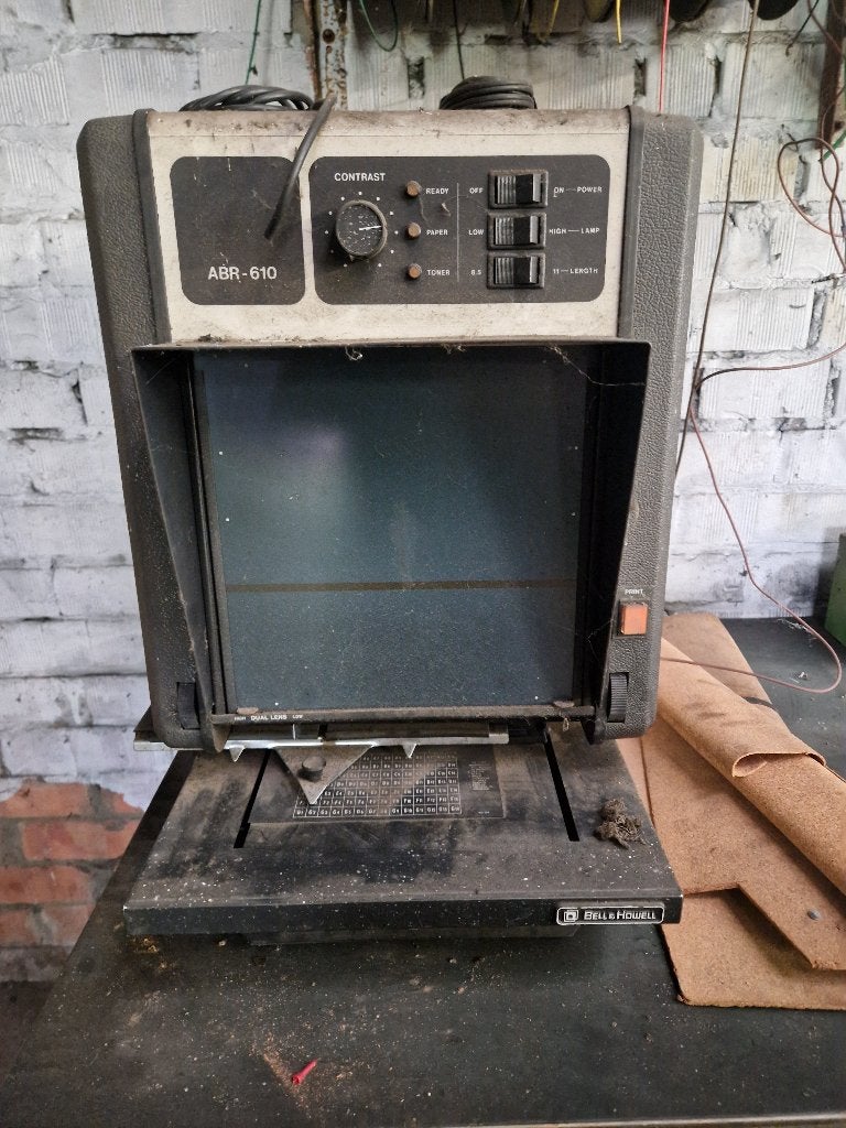 Bell & Howell ABR-610 microfiche viewer, Ophalen, Gebruikt