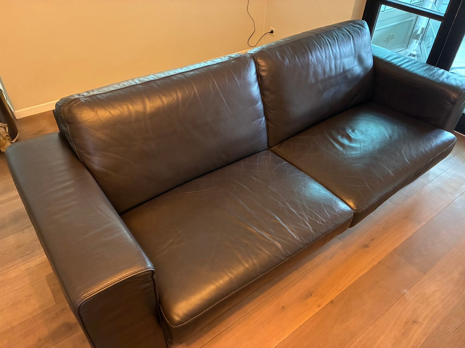 Salon - Zetel (3+2), Ophalen, Overige maten, Leer, Zo goed als nieuw