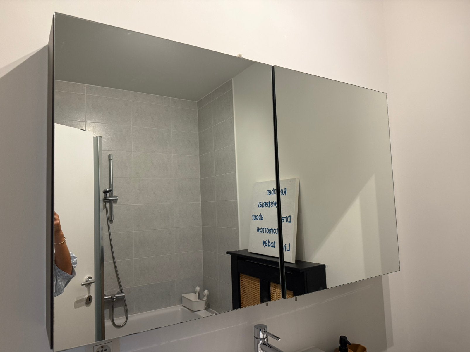 Spiegelkast badkamer, Huis en Inrichting, Ophalen, 100 tot 150 cm, Minder dan 25 cm, Minder dan 100 cm