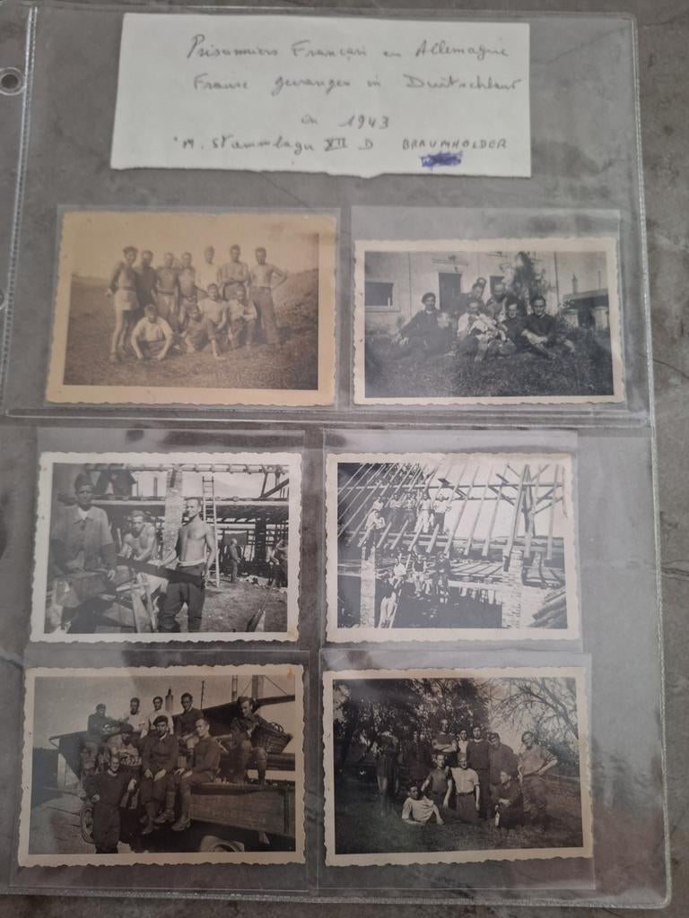 Foto's Franse gevangen in Duitseland 1943., Verzamelen, Militaria | Tweede Wereldoorlog, Ophalen of Verzenden, Landmacht, Foto of Poster