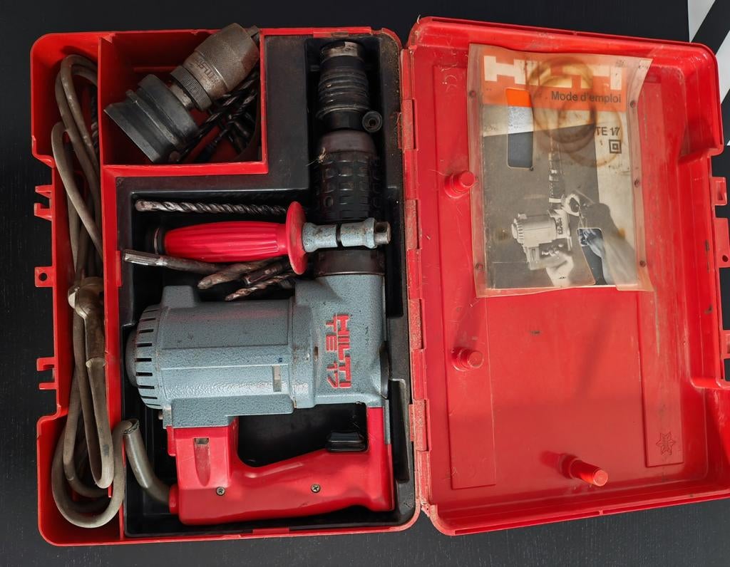 Hilti TE17 + Mandrin d’origine + Coffret + Accessoires, Enlèvement