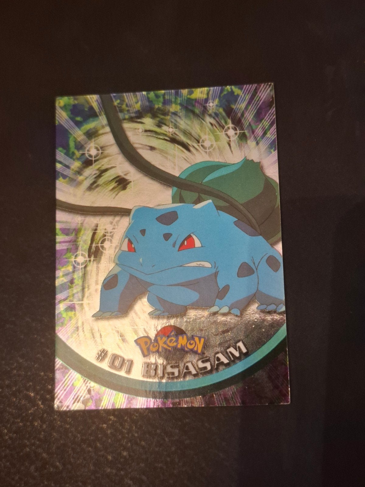 Pokémon Topps 1999 - #01 Bisasam (Bulbasaur) Feuille d'argen, Enlèvement ou Envoi, Foil