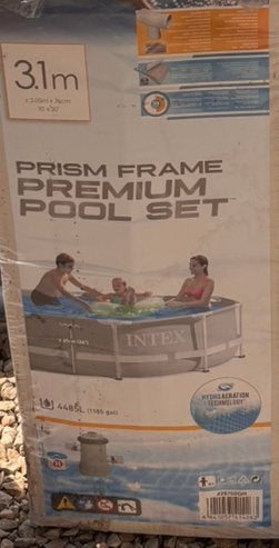 Piscine Intex Prism Frame + Pompe + filtre + Accessoires, Jardin & Terrasse, Piscines, 200 à 400 cm, 300 cm ou plus, Rond, Enlèvement